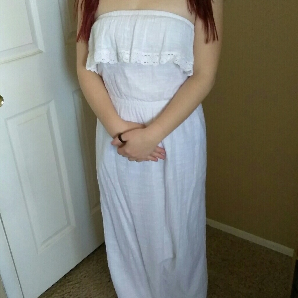 White floor length sundress